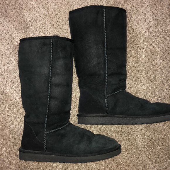 uggs black boots tall